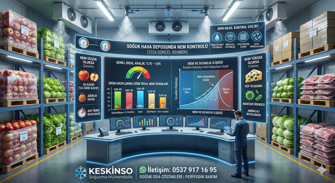 Soğuk Hava Depolarında Nem Kaç Olmalı? (2026 Güncel ve Detaylı Rehber)