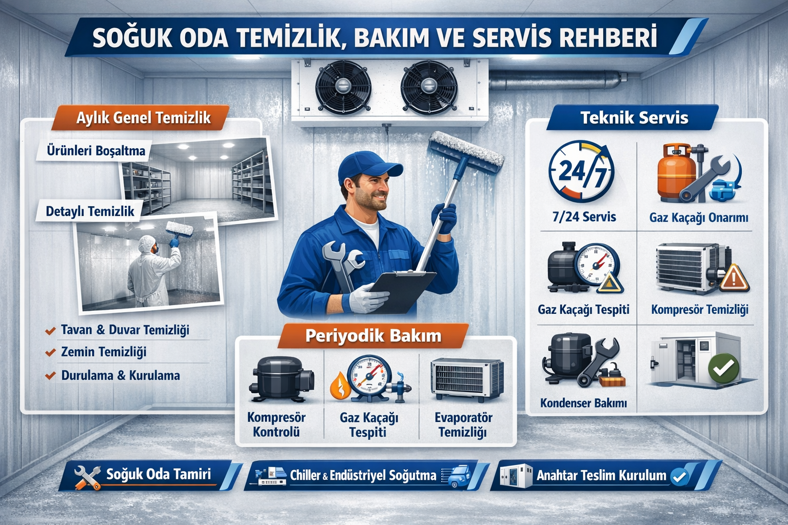 Soğuk Oda Temizliği, Bakımı ve Servisi Rehberi (2026 Güncel)