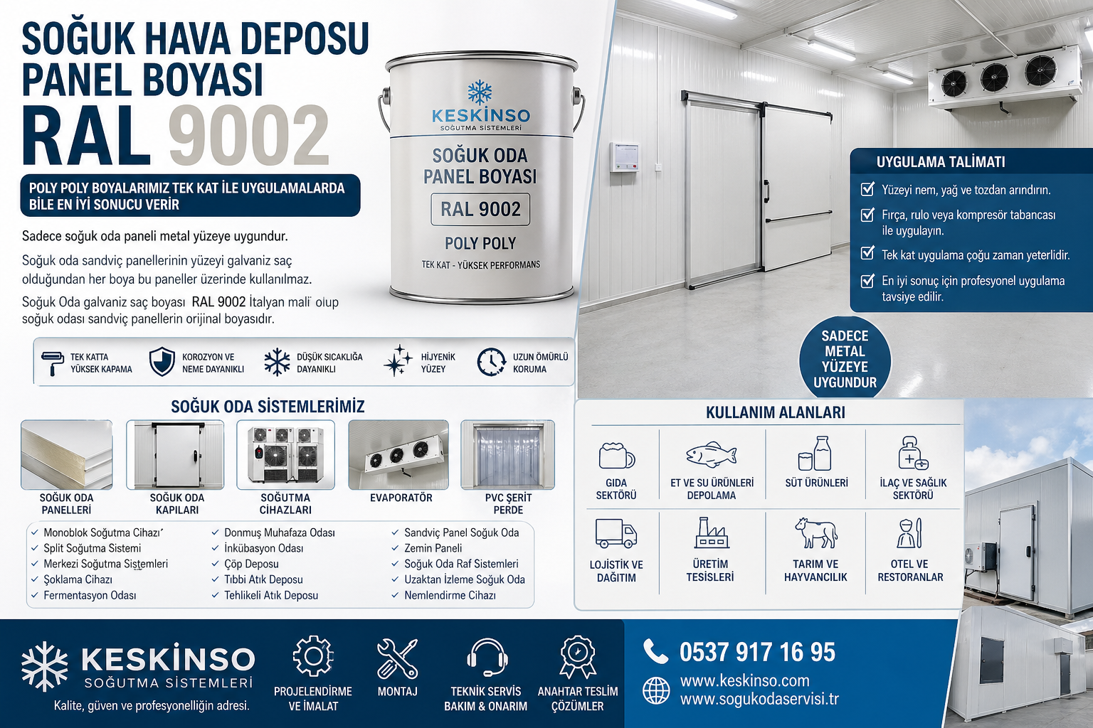 Soğuk Hava Deposu Panel Boyası RAL 9002 Nedir?